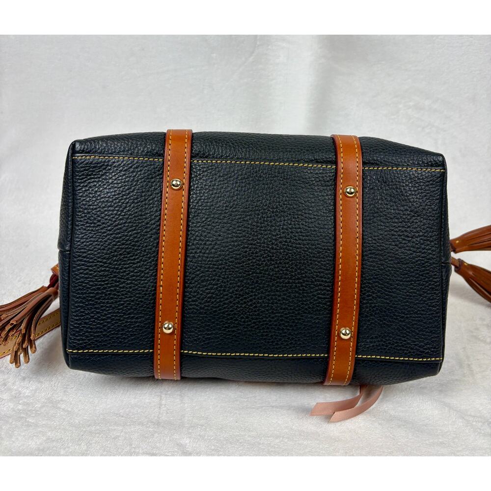 Dooney & Bourke NWT Bristol Satchel, Black Pebble Leather with Matching Pouch - Picture 5 of 16